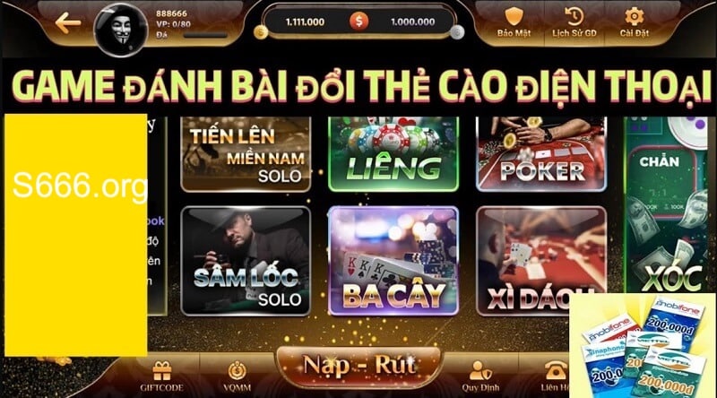 nhà cái có game bài đổi thưởng online