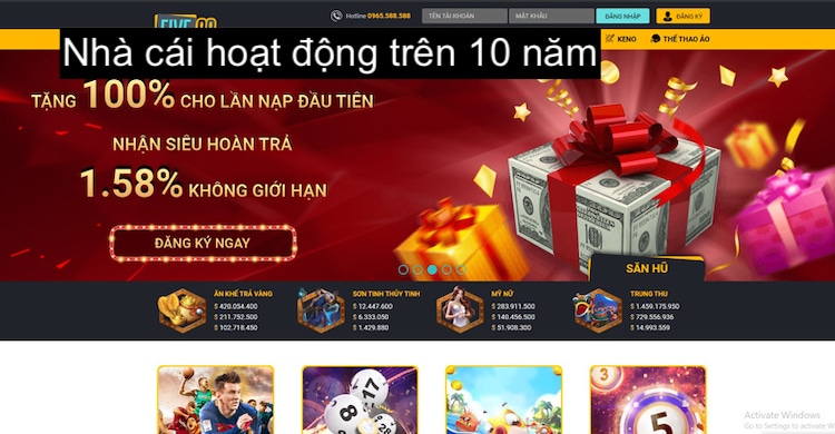 Nhà cái hoạt động trên 10 năm